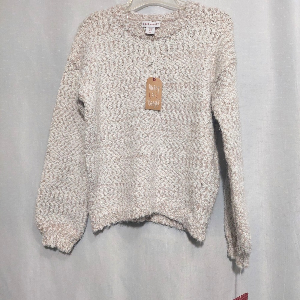 Yet Again Womens Medium Chunky Knit Sweater Pullover Long Sleeves NEW